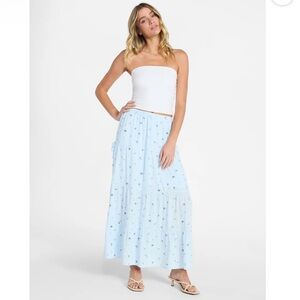New No Boundaries Side Tie Tiered Maxi Skirt
